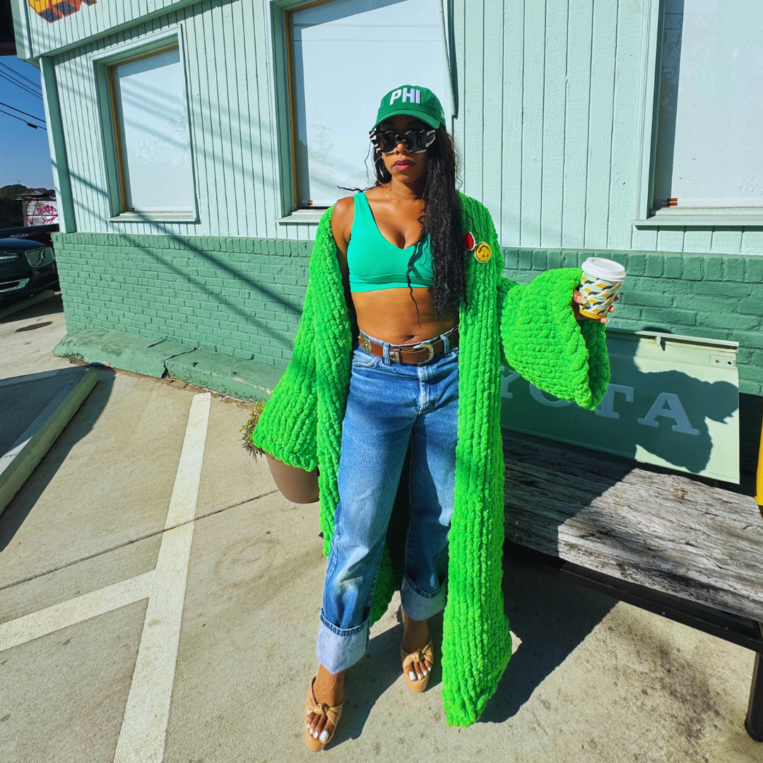 Jolly Green Crochet Sweater