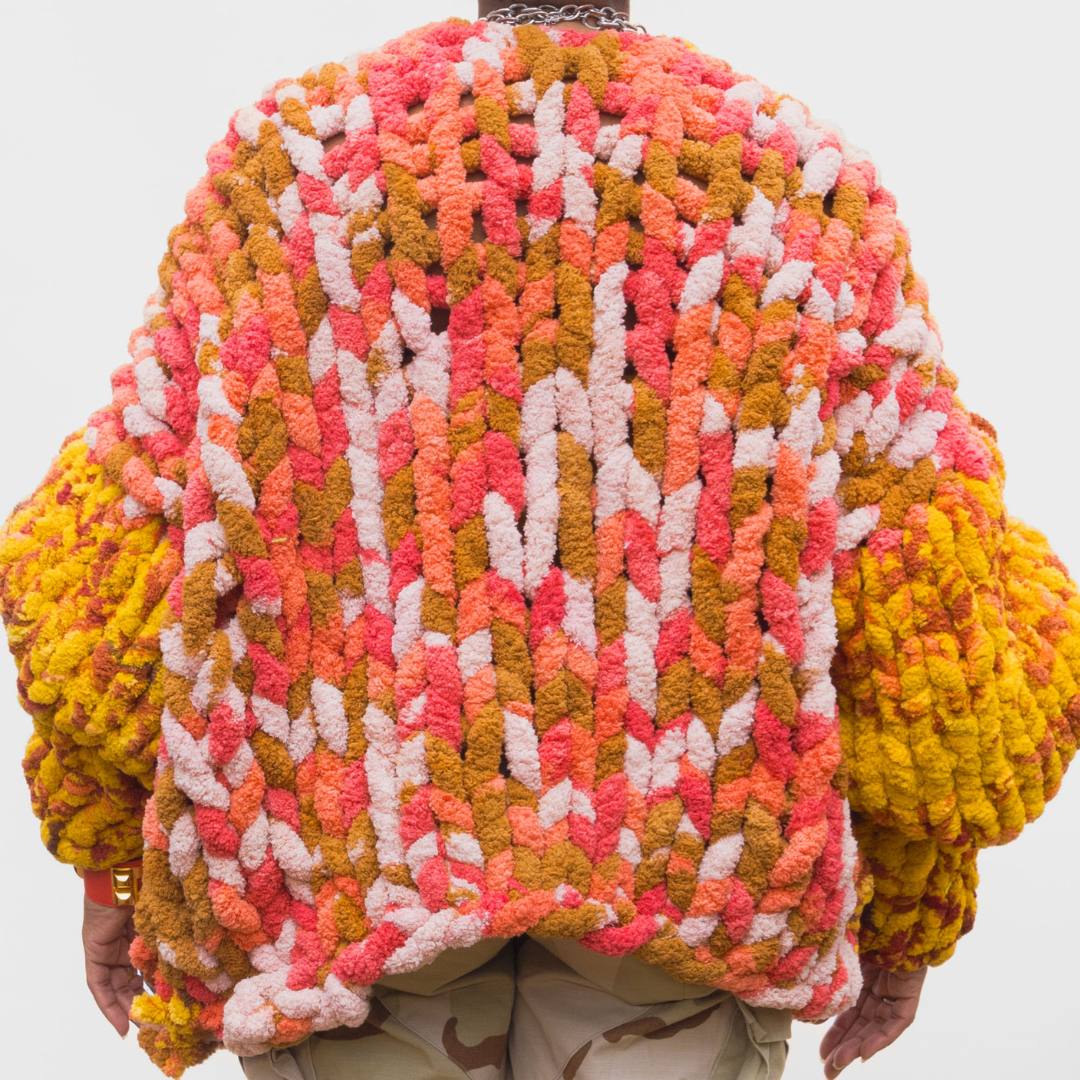 Alpha - Multicolored Chunky Hand Crochet Sweater - PLUMP by King+ Lola