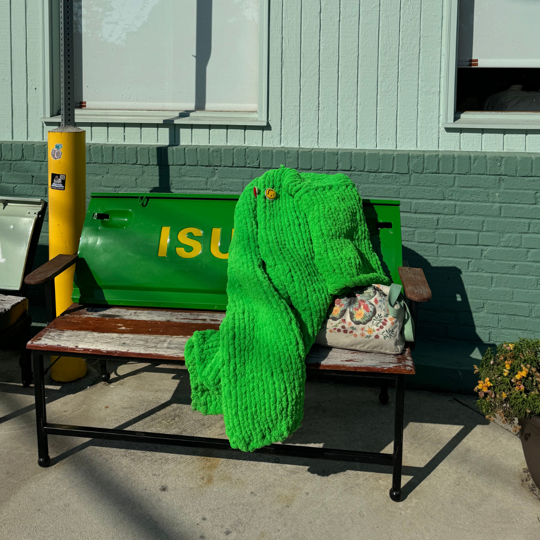 Jolly Green Crochet Sweater