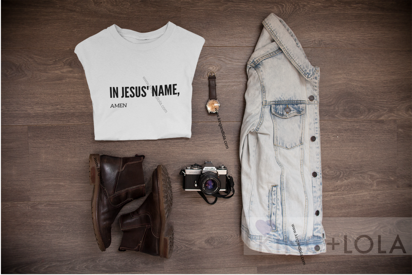 Short Sleeve T-Shirt Tank - In Jesus Name Amen - KingandLola