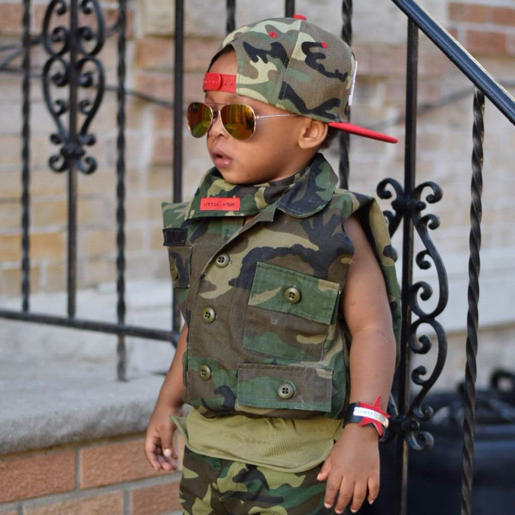 Camouflage Bomber Vest  Unisex Toddler-Kids size 2T to 12 - KingandLola