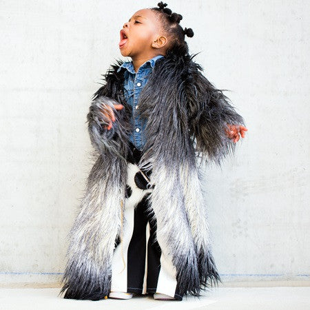 Blanco Noir Snow Faux Fur Coat *Limited* - KingandLola