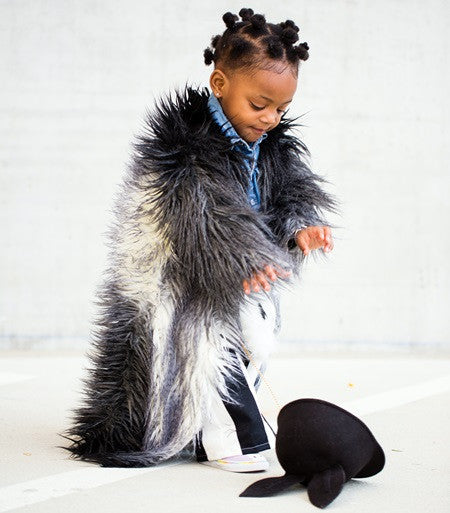 Blanco Noir Snow Faux Fur Coat *Limited* - KingandLola