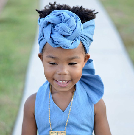 Head Wrap Denim - KingandLola